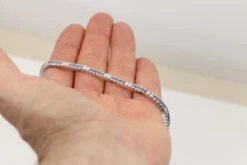 Unknown Sapphire And Diamond Tennis Bracelet 18 Karat White Gold -Mode Bijouterie Magasin IMG 0029 master