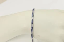 Unknown Sapphire And Diamond Tennis Bracelet 18 Karat White Gold -Mode Bijouterie Magasin IMG 0034 master