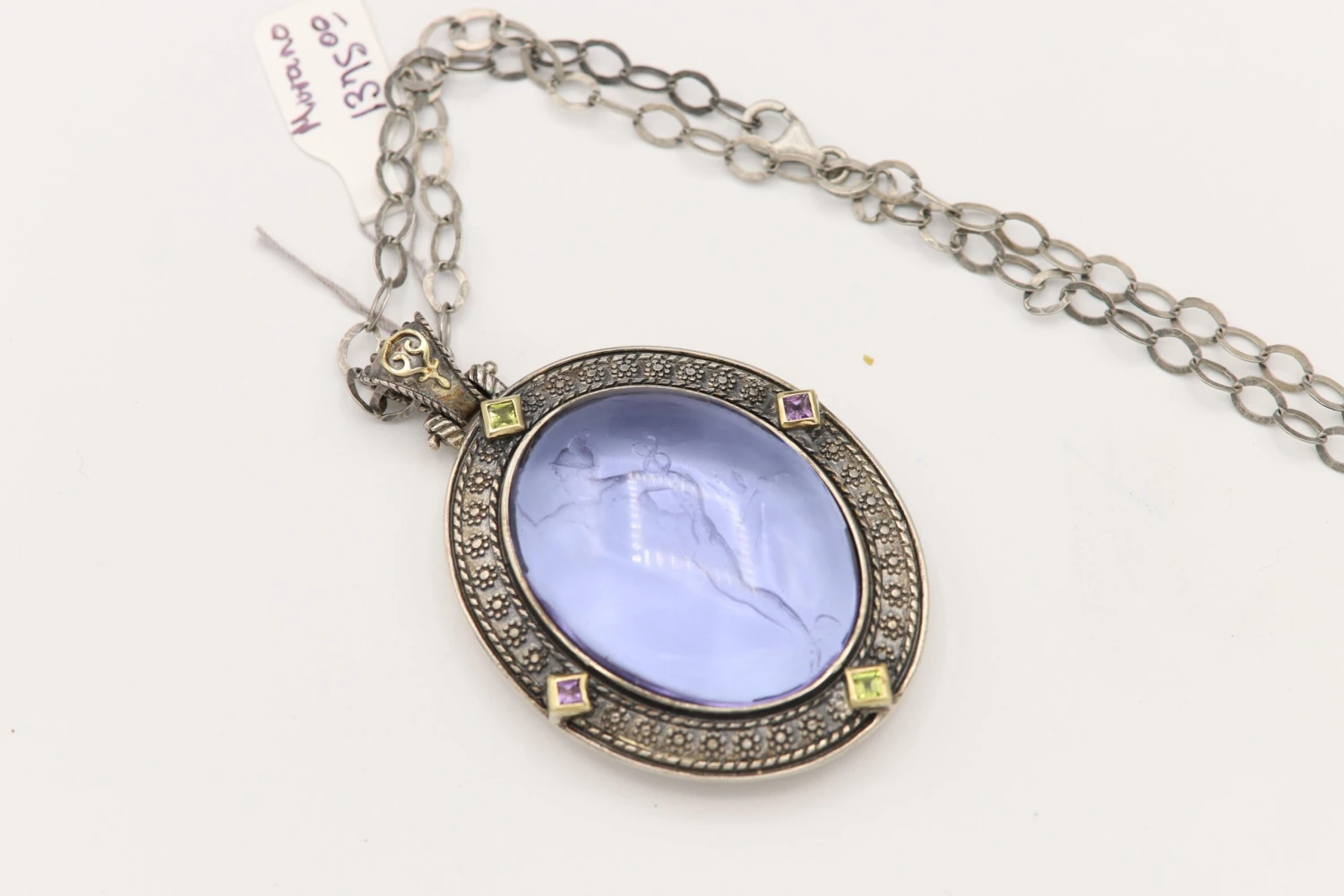 Unknown Light Purple Italian Murano Glass Pendant Cameo Of Crucified Cross 10 Unknown Light Purple Italian Murano Glass Pendant Cameo Of Crucified Cross – Image 8