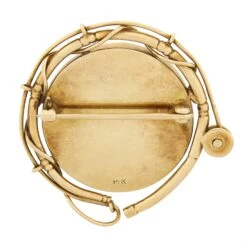 Unknown Vintage 14k Yellow Gold Marlin Fish Reverse Intaglio Painted Fishing Reel Brooch 9 Unknown Vintage 14k Yellow Gold Marlin Fish Reverse Intaglio Painted Fishing Reel Brooch -Mode Bijouterie Magasin IMG 0292 marked master