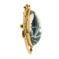 Unknown Vintage 14k Yellow Gold Marlin Fish Reverse Intaglio Painted Fishing Reel Brooch 10 Unknown Vintage 14k Yellow Gold Marlin Fish Reverse Intaglio Painted Fishing Reel Brooch -Mode Bijouterie Magasin IMG 0296 marked master