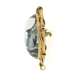 Unknown Vintage 14k Yellow Gold Marlin Fish Reverse Intaglio Painted Fishing Reel Brooch 11 Unknown Vintage 14k Yellow Gold Marlin Fish Reverse Intaglio Painted Fishing Reel Brooch -Mode Bijouterie Magasin IMG 0299 marked master