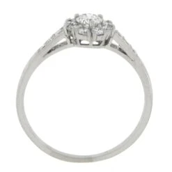 Vintage Tiffany & Co. Platinum Brilliant Diamond Cluster Petite Promise Ring -Mode Bijouterie Magasin IMG 0534 marked master