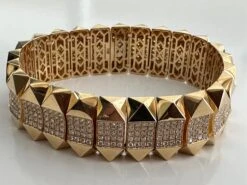 Unknown Estate Diamond And Gold Link Bracelet -Mode Bijouterie Magasin IMG 0642 master