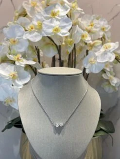 Unknown GIA Diamond Hearts Necklace, TCW 1.87 With 18k White Gold Chain -Mode Bijouterie Magasin IMG 0784 master