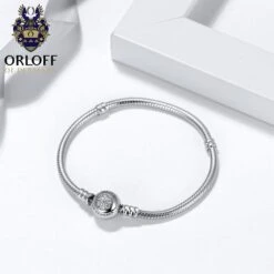 Orloff Of Denmark - 925 Sterling Silver Bracelet - Floral Shape, Cubic Zirconia -Mode Bijouterie Magasin IMG 0822 master