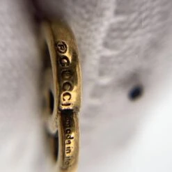 Gucci Aged Gold Metal Butterfly Necklace With Multicolor Crystal -Mode Bijouterie Magasin IMG 0988 master