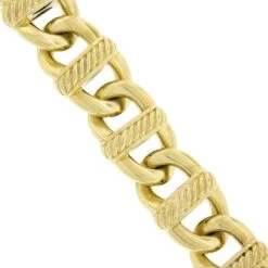 David Yurman 18k Gold Open Cable Link Chain Bracelet W/ Twisted Wire 12 David Yurman 18k Gold Open Cable Link Chain Bracelet W/ Twisted Wire -Mode Bijouterie Magasin IMG 1040 marked master