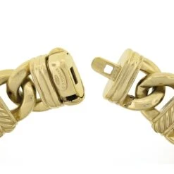 David Yurman 18k Gold Open Cable Link Chain Bracelet W/ Twisted Wire 15 David Yurman 18k Gold Open Cable Link Chain Bracelet W/ Twisted Wire -Mode Bijouterie Magasin IMG 1043 marked master