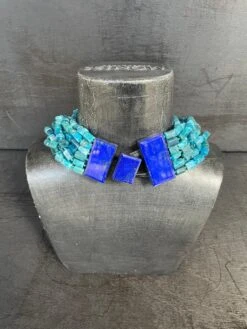 One-of-a-kind Necklace In Chrysolite & Lapis Lazuli From The Danish Brand Monies -Mode Bijouterie Magasin IMG 1321 copy master