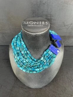 One-of-a-kind Necklace In Chrysolite & Lapis Lazuli From The Danish Brand Monies -Mode Bijouterie Magasin IMG 1322 copy master