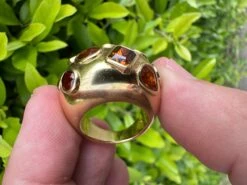 Unknown 18k Gold Ring Orange Spessartine Hessonite Zircon 15 Unknown 18k Gold Ring Orange Spessartine Hessonite Zircon -Mode Bijouterie Magasin IMG 1456 master