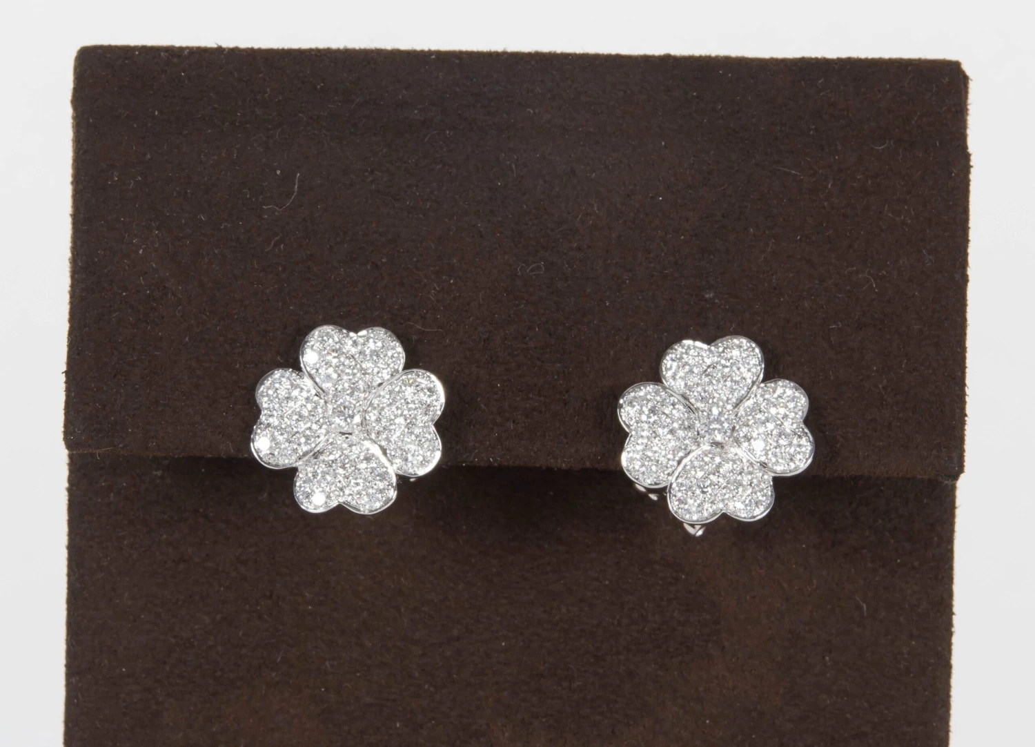 Diamond Gold Flower Earrings 4 Diamond Gold Flower Earrings – Image 2