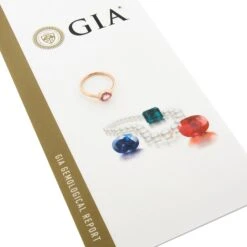 NEW 14k Rose Gold 1.29ctw GIA Oval Orangy Pink Sapphire Bezel Solitaire Ring -Mode Bijouterie Magasin IMG 1607 marked master