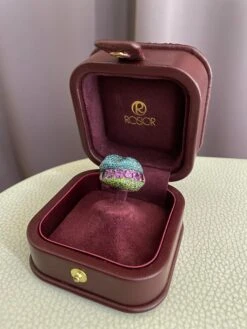 Rosior Purple Garnet, Fancy Diamond And Sapphire One-off Cocktail Ring 21 Rosior Purple Garnet, Fancy Diamond And Sapphire One-off Cocktail Ring -Mode Bijouterie Magasin IMG 1648657182211 master