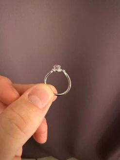 Rosior Contemporary Kunzite And Diamond Ring Set In White Gold -Mode Bijouterie Magasin IMG 1675425491185 master