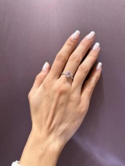 Rosior Contemporary Kunzite And Diamond Ring Set In White Gold -Mode Bijouterie Magasin IMG 1677784896587 master