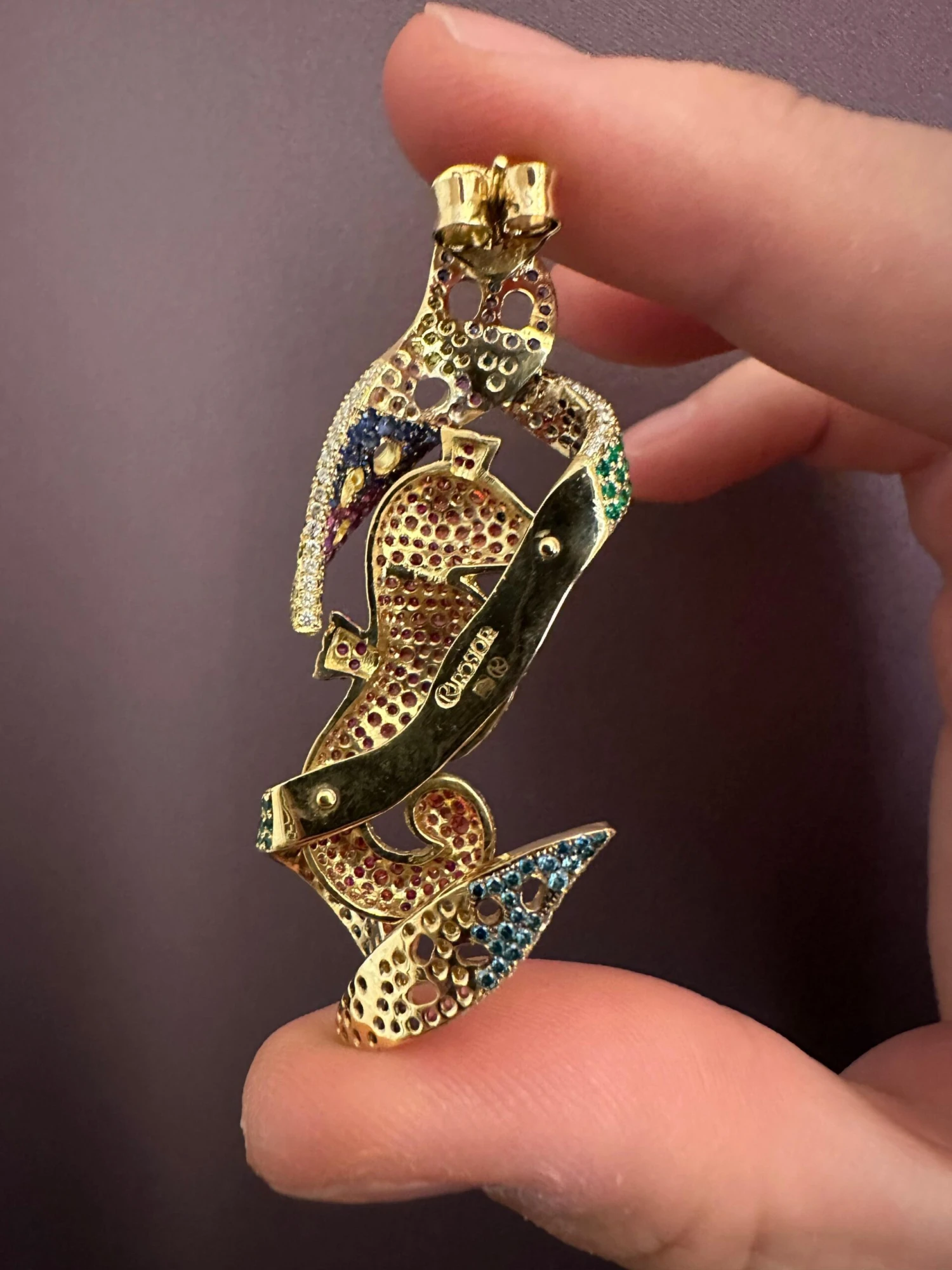 Rosior One-Off Seahorse Earrings With Diamonds, Sapphires, Emeralds And Rubies 8 Rosior One-Off Seahorse Earrings With Diamonds, Sapphires, Emeralds And Rubies – Image 6