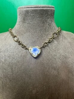 14k Yellow Gold Aphrodite Rainbow Moonstone Heart Necklace One Of A Kind -Mode Bijouterie Magasin IMG 1685257723342 master