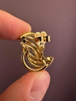 Contemporary Diamond And Sapphire Drop Earrings In Yellow Gold -Mode Bijouterie Magasin IMG 1686922014608 master