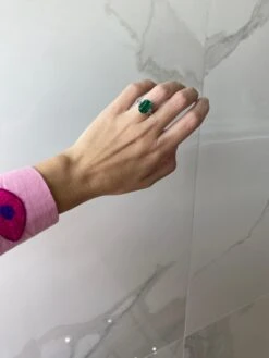 5.02 Carat Emerald Cut Natural Emerald & 1.02ctw Diamond Platinum Ring -Mode Bijouterie Magasin IMG 1686933509280 master