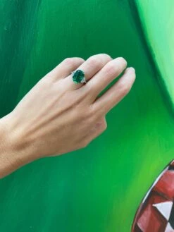 5.02 Carat Emerald Cut Natural Emerald & 1.02ctw Diamond Platinum Ring -Mode Bijouterie Magasin IMG 1686933541602 master