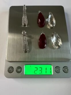 Eliania Rosetti 36.4 Carat White Topaz 25.7 Carat Red Jade Earrings -Mode Bijouterie Magasin IMG 1687112031746 master