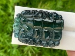 Unknown Amazing Drill Huge 119.05 Carat Natural Tourmaline Carving For Necklace Jewelry -Mode Bijouterie Magasin IMG 1691 master