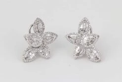 Stunning Baguette And Round Diamond Gold Cluster Earrings 11 Stunning Baguette And Round Diamond Gold Cluster Earrings -Mode Bijouterie Magasin IMG 1770 master