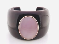 Unknown Bracelet Bakelite Rose Quartz Rose Gold 18 Karat -Mode Bijouterie Magasin IMG 1809 master
