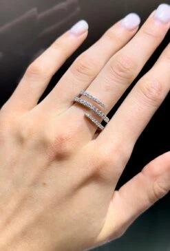 0.85 Carat Diamond Multi-Row Spiral Engagement Ring In 18k White Gold -Mode Bijouterie Magasin IMG 1845 master