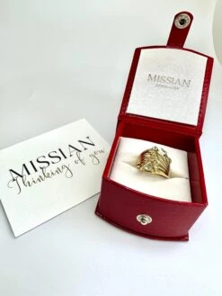 Ring In Yellow Gold, Praziolites And Sapphires -Mode Bijouterie Magasin IMG 1937 master