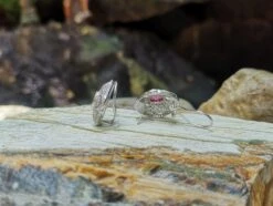 Unknown Pink Sapphire With Diamond Earrings Set In 18 Karat White Gold Settings 12 Unknown Pink Sapphire With Diamond Earrings Set In 18 Karat White Gold Settings -Mode Bijouterie Magasin IMG 20210522 144402 master