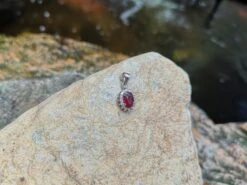 Unknown Ruby With Diamond Pendant Set In 18 Karat White Gold Settings -Mode Bijouterie Magasin IMG 20210604 130427 master