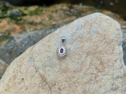 Unknown Ruby With Diamond Pendant Set In 18 Karat White Gold Settings -Mode Bijouterie Magasin IMG 20210604 130510 master