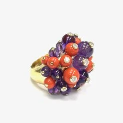Cartier Pom Pom Coral Amethyst Ring 16 Cartier Pom Pom Coral Amethyst Ring -Mode Bijouterie Magasin IMG 2022 master