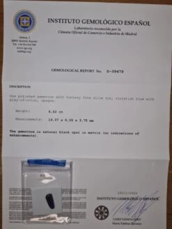 Unknown Violetish Blue With Play Of Colors, Black Opal In Matrix - 6.42 -Mode Bijouterie Magasin IMG 20230113 WA0007 master
