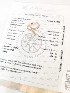 0.40 Carat Natural Pink Diamond Snake Ring -Mode Bijouterie Magasin IMG 20230122 152115 master