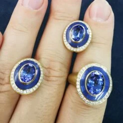 Tanzanite Diamonds 18 Karat Yellow Gold Tweed Suite -Mode Bijouterie Magasin IMG 20230309 100202 master