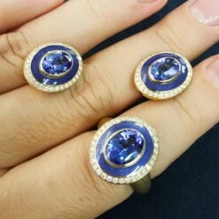 Tanzanite Diamonds 18 Karat Yellow Gold Tweed Suite -Mode Bijouterie Magasin IMG 20230309 100212 master
