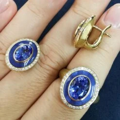 Tanzanite Diamonds 18 Karat Yellow Gold Tweed Suite -Mode Bijouterie Magasin IMG 20230309 100248 master