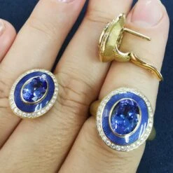 Tanzanite Diamonds 18 Karat Yellow Gold Tweed Suite -Mode Bijouterie Magasin IMG 20230309 100309 master