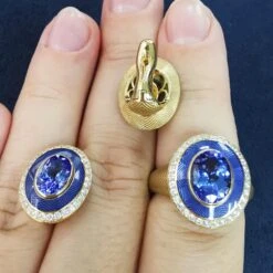 Tanzanite Diamonds 18 Karat Yellow Gold Tweed Suite -Mode Bijouterie Magasin IMG 20230309 100327 master
