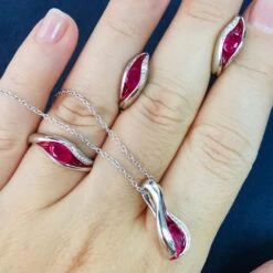 Rubies Diamonds Enamel 18 Karat White Gold Melted Colors Suite 21 Rubies Diamonds Enamel 18 Karat White Gold Melted Colors Suite -Mode Bijouterie Magasin IMG 20230313 101347 master