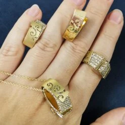 Champagne Diamonds 18 Karat Yellow Gold Pret-a-Porter Pendant Suite -Mode Bijouterie Magasin IMG 20230321 112049 master