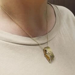 Champagne Diamonds 18 Karat Yellow Gold Pret-a-Porter Pendant Suite -Mode Bijouterie Magasin IMG 20230321 115218 master