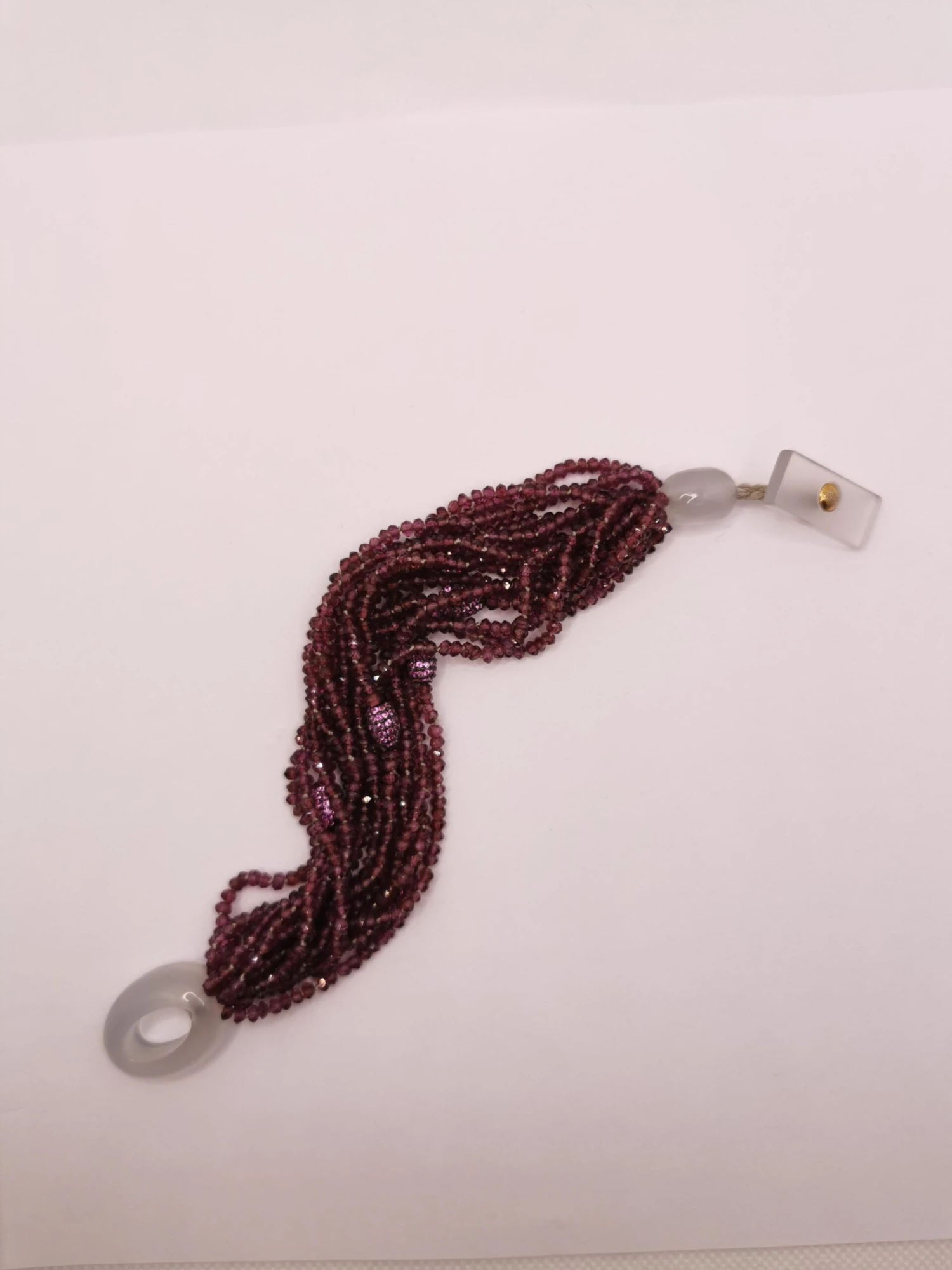 Unknown Rhodolite Garnet And Pink Sapphires Multi Strand Bakelite Bead Bracelet 8 Unknown Rhodolite Garnet And Pink Sapphires Multi Strand Bakelite Bead Bracelet – Image 6