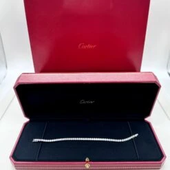 Cartier Essential Lines Round Diamond Tennis Bracelet 18 Karat White Gold Box -Mode Bijouterie Magasin IMG 2034 1 master