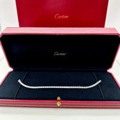 Cartier Essential Lines Round Diamond Tennis Bracelet 18 Karat White Gold Box -Mode Bijouterie Magasin IMG 2035 master