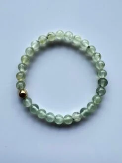 Green Heart Chakra Prehnite Beaded Bracelet Semi Precious Natural Gold Filled 13 Green Heart Chakra Prehnite Beaded Bracelet Semi Precious Natural Gold Filled -Mode Bijouterie Magasin IMG 2827 master